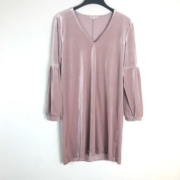 madewell pink velvet dress Madewell NWT Pink Velvet Dress